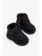 práškové černé teplé Dětské boty traper Dexter práškové černé teplé Dětské boty traper Dexter