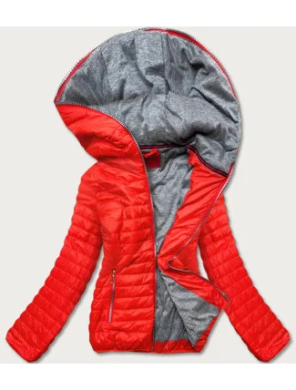 Oranžová dámská bunda s kapucí (DL011) Oranžová dámská bunda s kapucí (DL011)