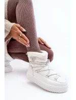 Dámské sněhule na platformě se šněrováním, bílý Fleure Dámské sněhule na platformě se šněrováním, bílý Fleure