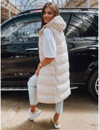 Dámská prošívaná vesta ELLA béžová FashionStreet TY3033