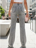 Dámské široké džíny s vysokým sedem šedé FashionStreet UY2974