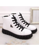 Kožené boty na platformě Filippo W PAW382B white