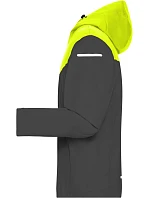 Daiber JN 1180 Pánská outdoorová softshellová bunda 02.1180 carbon/bright yellow/carbon