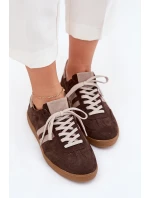 Zazoo N1068 Semišové Nízké Tenisky Dámské Čokoládové Zazoo N1068 Semišové Nízké Tenisky Dámské Čokoládové