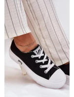 Dámské trampky na platformě LEE ISLA C WOMEN LOW – černé