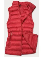 Krátká červená prošívaná dámská vesta (23077-270) Krátká červená prošívaná dámská vesta (23077-270)