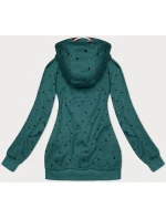 Zelená dámská mikina s kapucí a se vzorem hvězdiček (2305) Zelená dámská mikina s kapucí a se vzorem hvězdiček (2305)