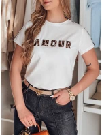 Dámské vyšívané tričko AMOROSA white FashionStreet RY2856