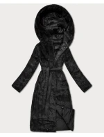 Černá oboustranná zimní bunda - kožíšek Minority (P3-6020-1) Černá oboustranná zimní bunda - kožíšek Minority (P3-6020-1)