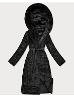 Oboustranná zimní bunda z umělé kožešiny Minority black (P3-6020-1) Oboustranná zimní bunda z umělé kožešiny Minority black (P3-6020-1)