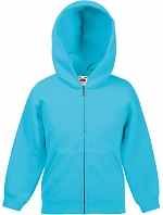 Fruit of the Loom Classic Kids Sweat Jacket Dětská mikina s kapucí 16.2045 azure blue