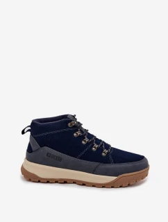 Semišové Pánské Trekingové Boty Big Star SS174264 Tmavě Modré