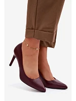 Eko Kožené Podpatky Sergio Leone 1339 Bordó