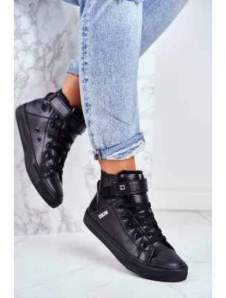 Zateplené Kožené Tenisky BIG STAR V274542FW Černé