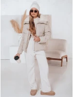 Dámská zimní manšestrová bunda TRENDYGLAM béžová FashionStreet TY4358 Dámská zimní manšestrová bunda TRENDYGLAM béžová FashionStreet TY4358