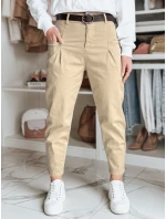 Dámské chinos kalhoty CHINOSKA tmavě béžové FashionStreet UY2556