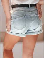 Dámské džínové šortky s páskem SUMMERFLY blue FashionStreet SY0482