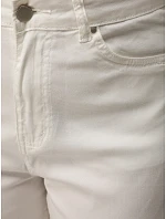 Dámské džíny mom fit s páskem a vysokým sedem bílé FashionStreet UY3062