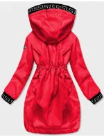 Tenká červená dámská bunda s ozdobnou lemovkou (B8141-4) Tenká červená dámská bunda s ozdobnou lemovkou (B8141-4)