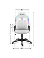 Herní židle Huzaro Force 2.5 RGB WHITE MESH