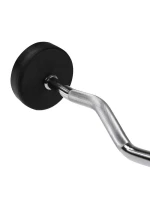 Činka/pevná pogumovaná zlomená činka 35 kg HMS GSL35