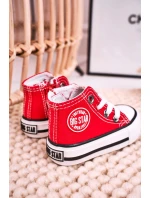 Dětské Tenisky Vysoké Se Zipem BIG STAR HH374190 Červené