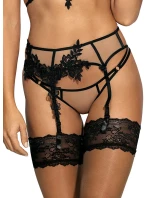 Podvazkový pás V-8842 béžovo-černý - Axami