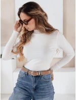 Dámský svetr s polovičním rolákem TARLENA white FashionStreet MY2485