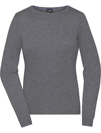 Daiber JN 1313 Dámský svetr s kulatým výstřihem 02.1313 grey heather Daiber JN 1313 Dámský svetr s kulatým výstřihem 02.1313 grey heather