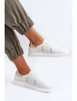 Bílé dámské kožené tenisky S.Barski LR760 Bílé dámské kožené tenisky S.Barski LR760