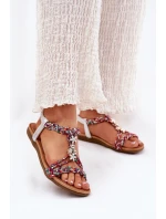 Dámské Ploché Sandály S Pletenými Pásky A Přezkami Artiker 54C1322 Multikolor