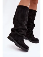 Damské Kozačky Izolované Nazouvací S Vlněnou Nástavbou Černé Ilvessa Damské Kozačky Izolované Nazouvací S Vlněnou Nástavbou Černé Ilvessa