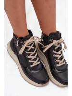 Dámské sportovní botky na platformě Zazoo – černé