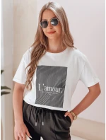 Dámské bílé tričko LAMOUR FashionStreet RY2588