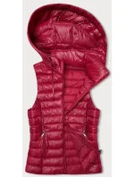 Červená prošívaná vesta s kapucí (16M9138-270) Červená prošívaná vesta s kapucí (16M9138-270)