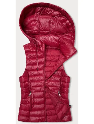 Červená prošívaná vesta s kapucí (16M9138-270) Červená prošívaná vesta s kapucí (16M9138-270)