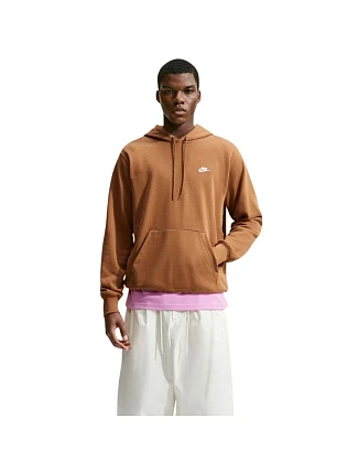 Pánská mikina Nike Club FT PO Hoodie, světle hnědá, FN3866 270, 2XL