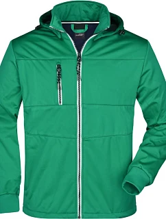 Daiber JN 1078 Pánská 3-vrstvá softshellová bunda "Maritim" 02.1078 irish green/navy/white