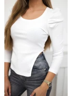 Halenka s buffovými rukávy bílá Halenka s buffovými rukávy bílá