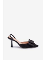 Textilní Lodičky S Mašlí Černé Selatea Textilní Lodičky S Mašlí Černé Selatea