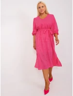 LK SK 509350 šaty.25 tmavě růžová