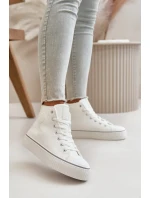 Dámské Zateplené Tenisky Z Eko Kůže Big Star Bílé Dámské Zateplené Tenisky Z Eko Kůže Big Star Bílé