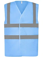 Yoko HVW 120 Hi-Vis síťovaná bezpečnostní vesta 79.W120 sky blue Yoko HVW 120 Hi-Vis síťovaná bezpečnostní vesta 79.W120 sky blue