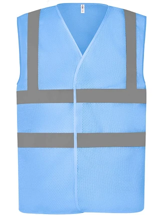 Yoko HVW 120 Hi-Vis síťovaná bezpečnostní vesta 79.W120 sky blue Yoko HVW 120 Hi-Vis síťovaná bezpečnostní vesta 79.W120 sky blue