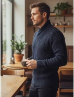 Pánský černý svetr FashionStreet WX2253