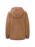 Trollkids Dětská fleecová bunda Aurlandsfjord s kapucí bez zipu hnědá (466-823) Trollkids Dětská fleecová bunda Aurlandsfjord s kapucí bez zipu hnědá (466-823)