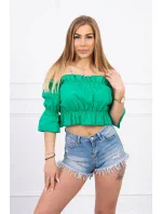 Španělská halenka tmavě zelená Španělská halenka tmavě zelená