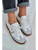 Zazoo N1068 Kožené Nízké Tenisky Dámské Bílé