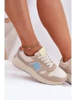 Dámské Sneakersy Na Platformě Béžové Tenanela