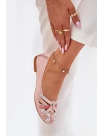 Dámské Kožené Baleríny Maciejka 01358-51 Růžové